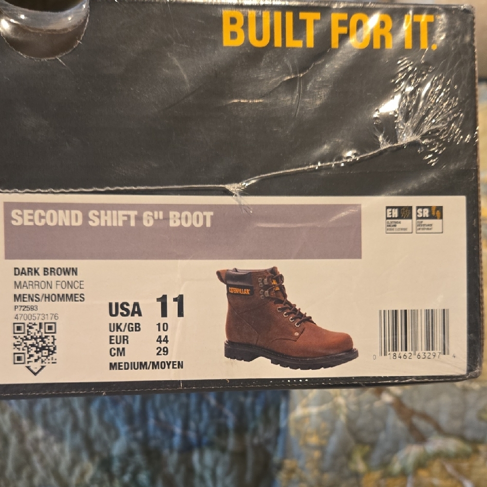 Caterpillar Men's Second Shift Boot - Marron Fonce